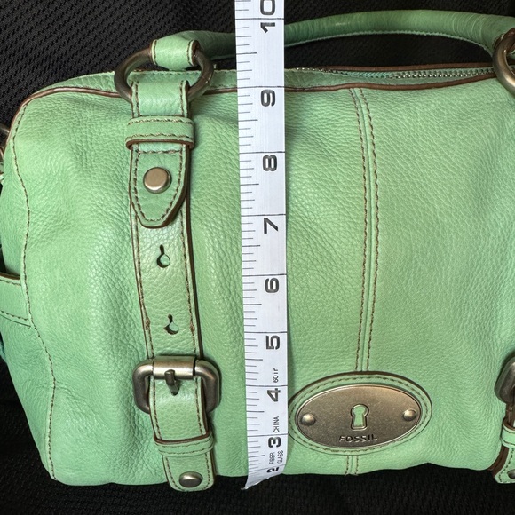FOSSIL MADDOX Mint Green Leather Handbag and Wallet Set - Picture 12 of 16